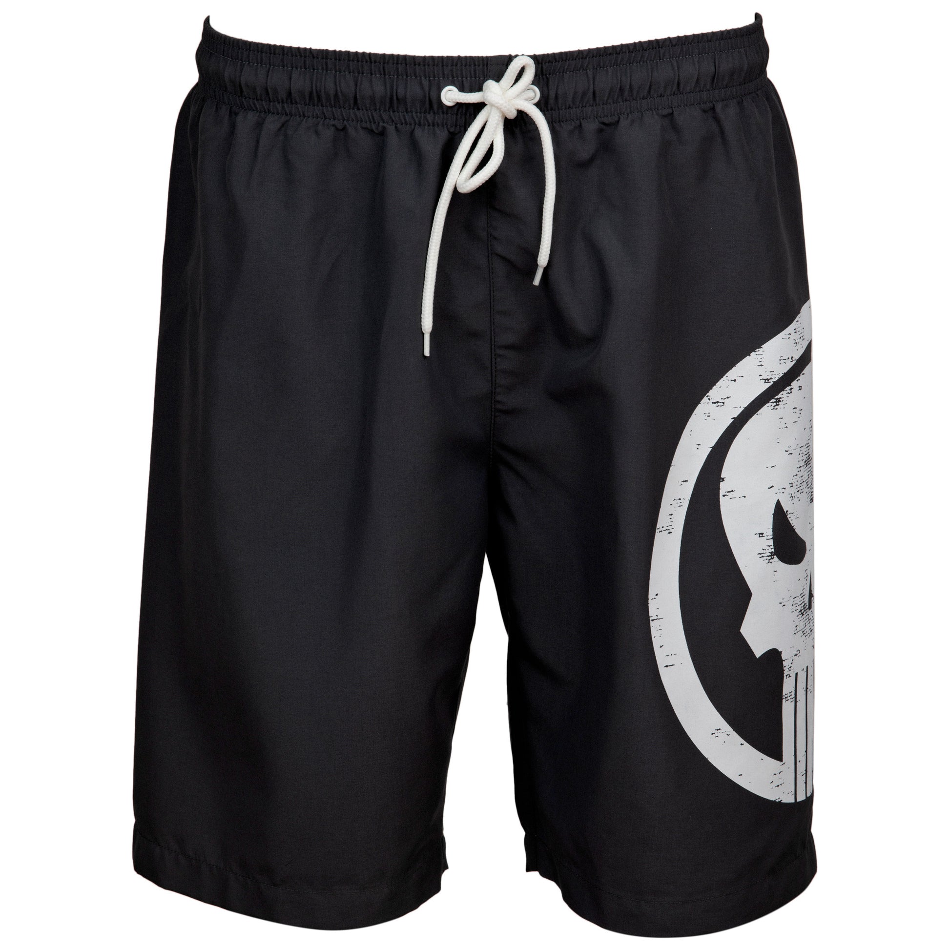 title:Marvel Comics The Punisher Skull Symbol Board Shorts;color:Black