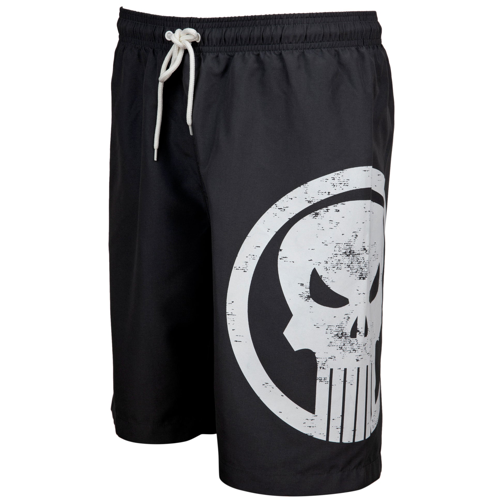 title:Marvel Comics The Punisher Skull Symbol Board Shorts;color:Black