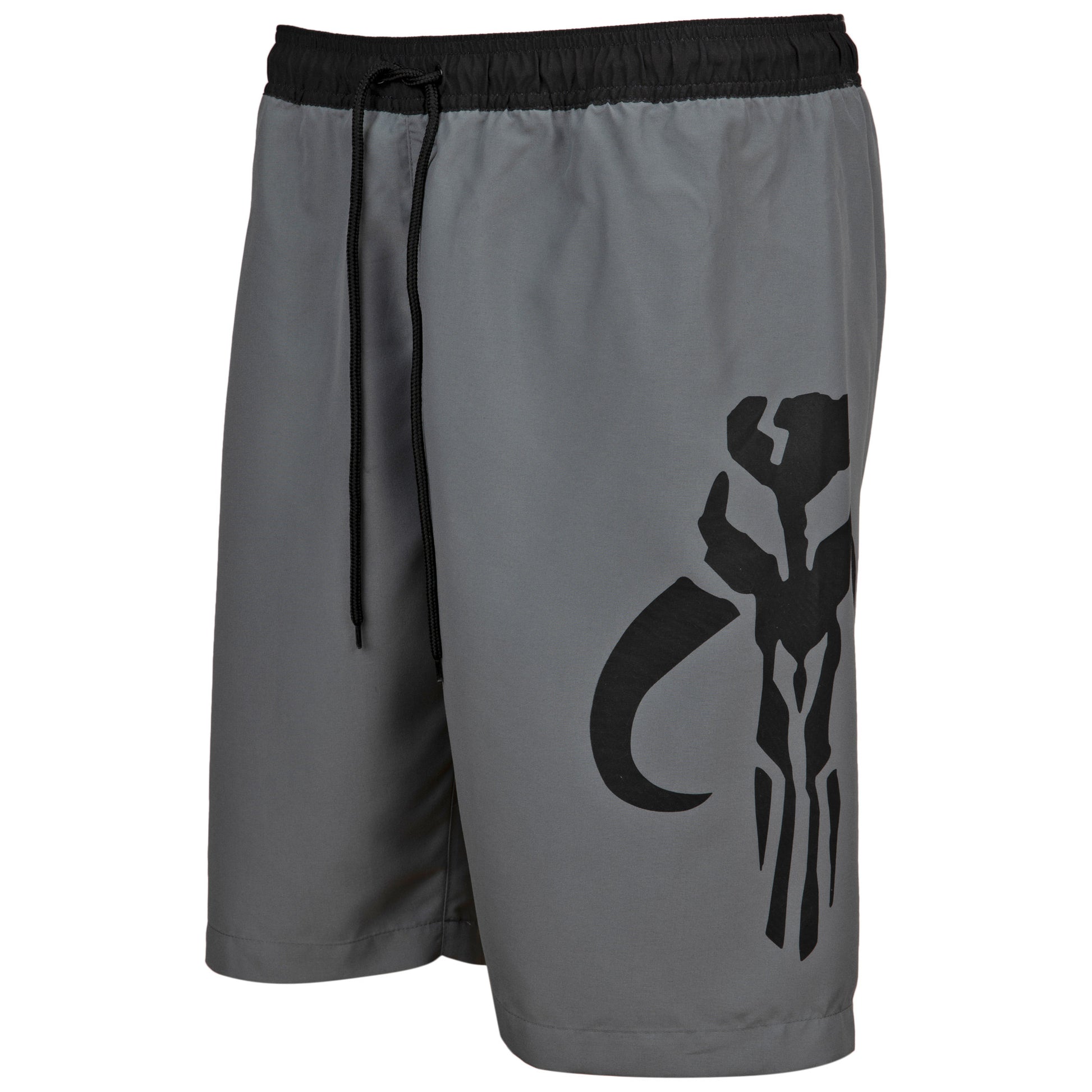 title:Star Wars The Mandalorian Mythosaur Symbol Board Shorts;color:Grey