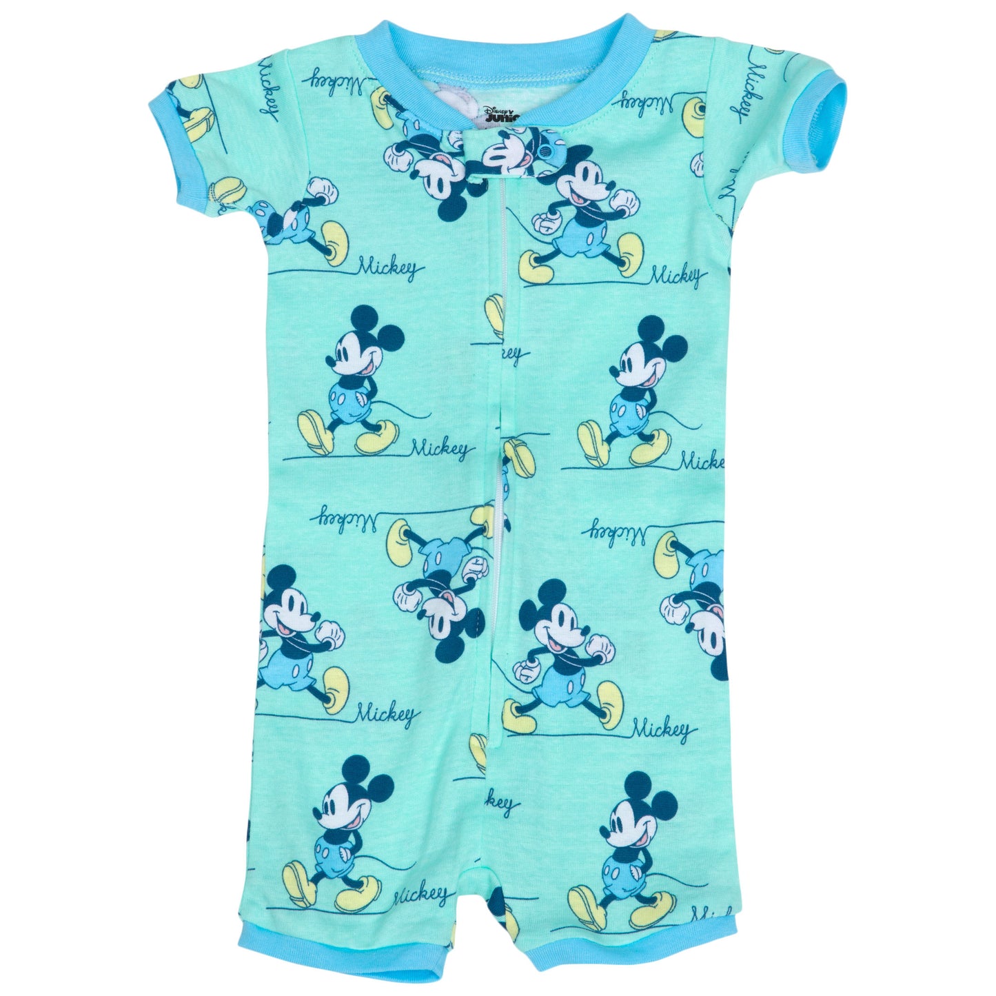 title:Disney Classic Mickey Short Sleeve Onesie Romper;color:Blue