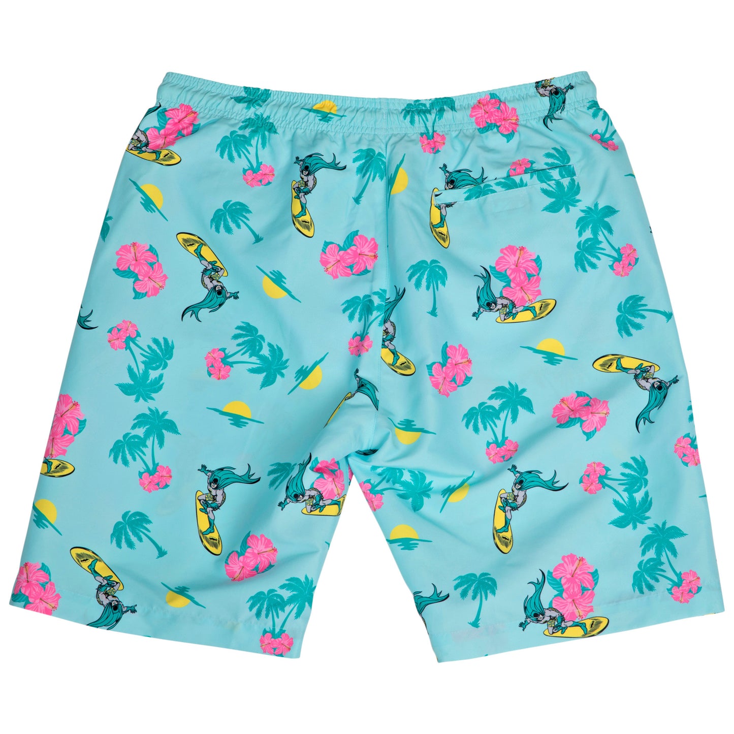 title:Batman Classic Floral Surf Board Shorts;color:Blue