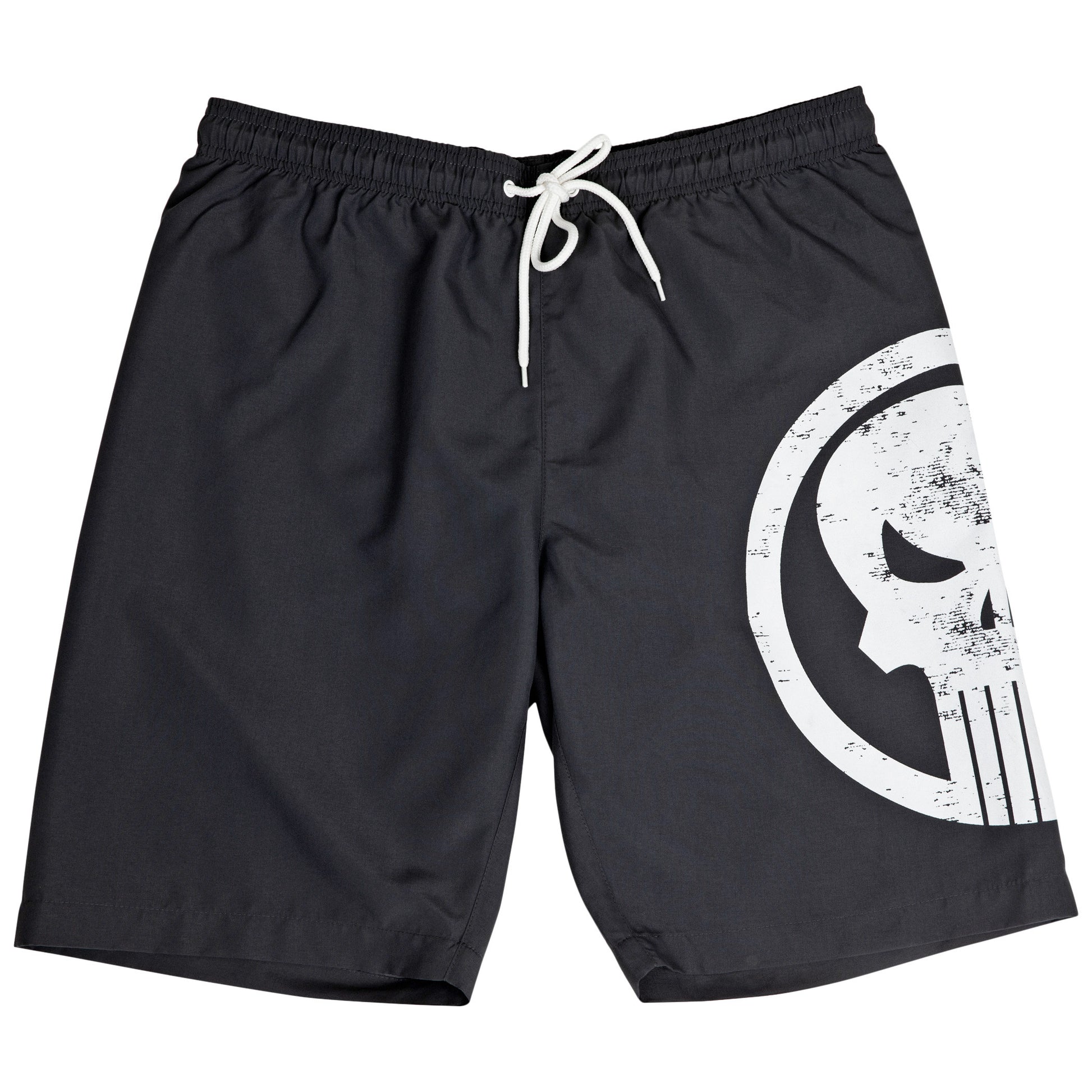 title:Marvel Comics The Punisher Skull Symbol Board Shorts;color:Black