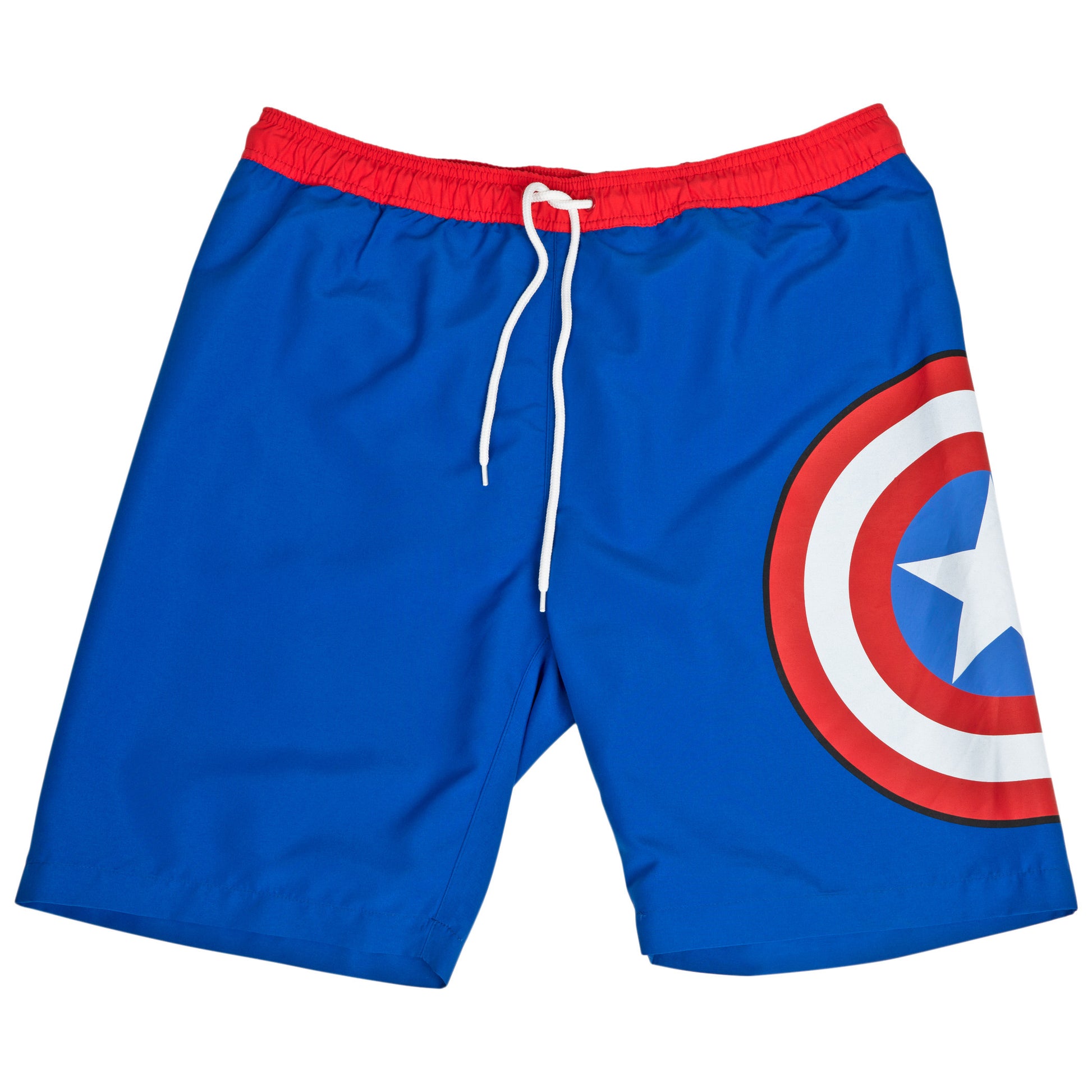 title:Captain America Shield Logo Board Shorts;color:Blue