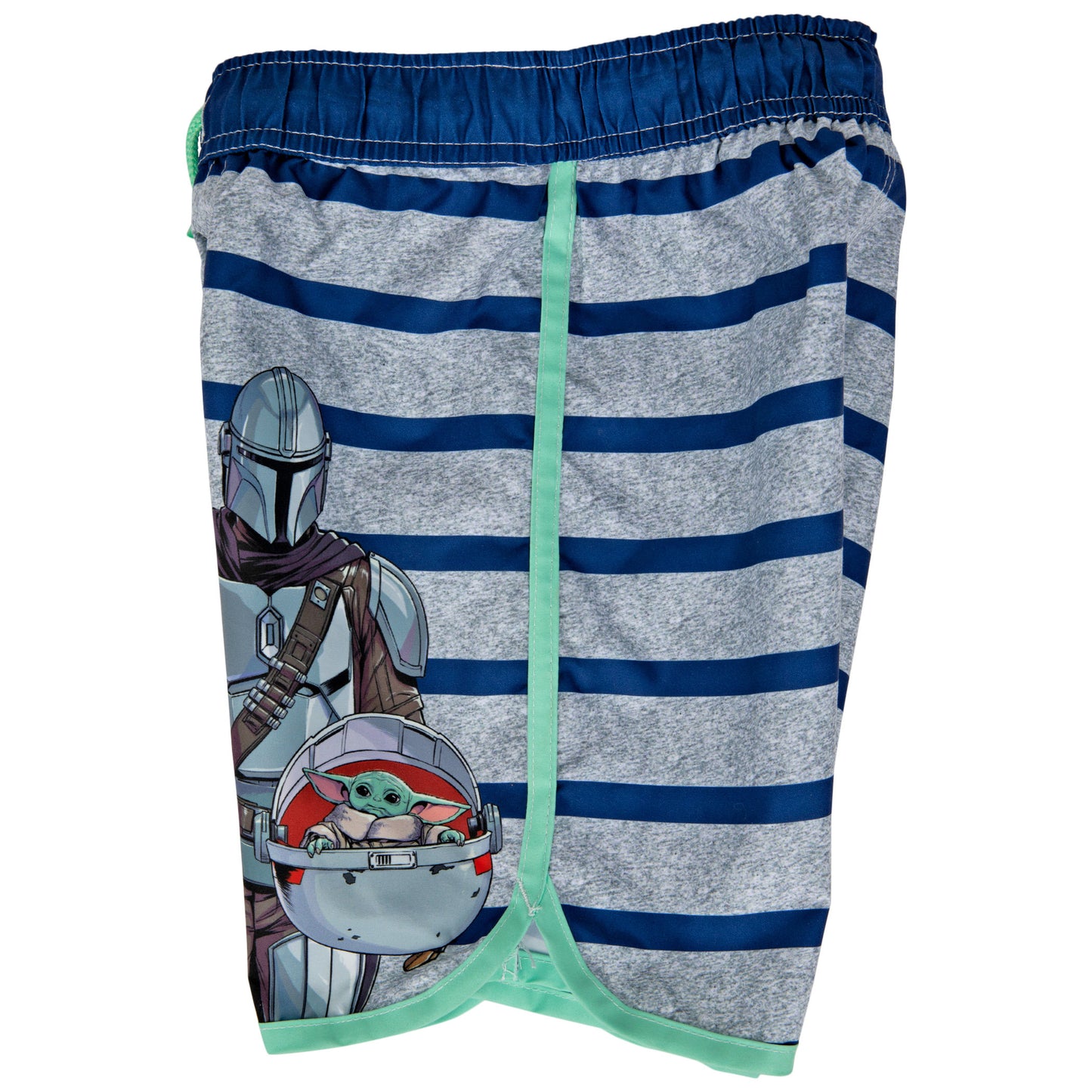 title:Star Wars The Mandalorian and The Child Grogu Youth Swim Shorts;color:Multi-Color