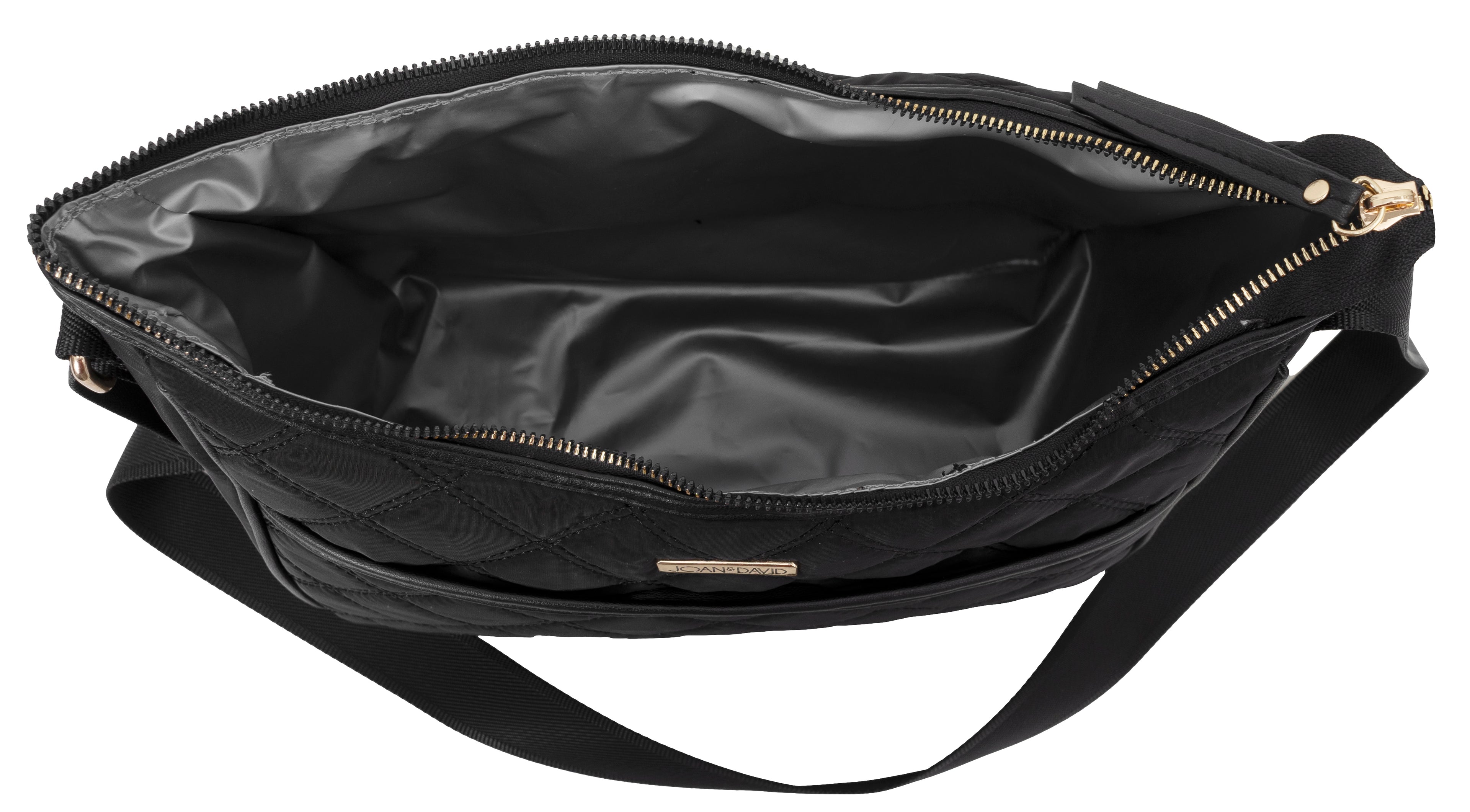 Joan & David Diamond Quilted Crossbody Nylon Cooler Lunch Tote With Re