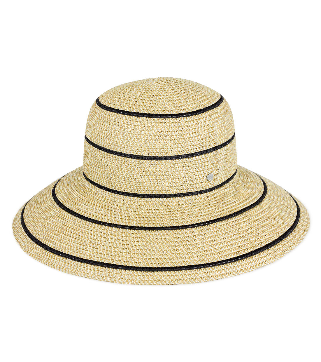 title:Jones New York Straw Hat 236S;color:NATURAL/BLACK