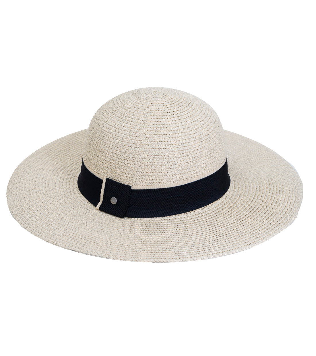 title:Jones New York Straw Hat 334S;color:NATURAL/BLACK