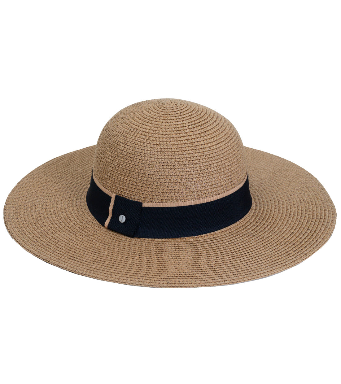 title:Jones New York Straw Hat 334S;color:TOAST/BLACK