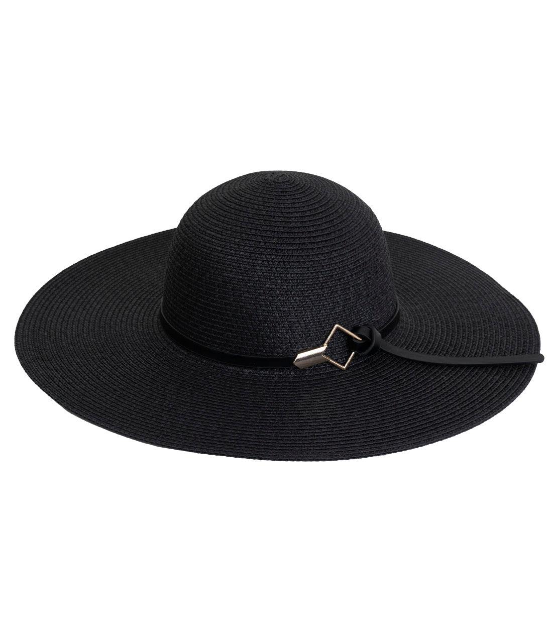 title:Jones New York Straw Hat 337S;color:BLACK