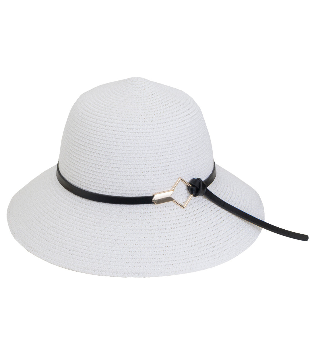 title:Jones New York Straw Hat 338S;color:WHITE