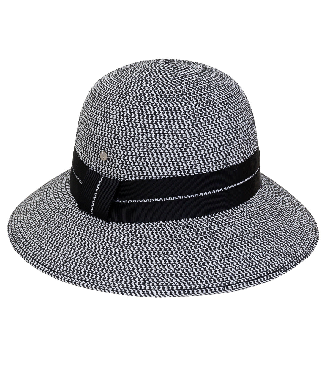 title:Jones New York Straw Hat 342S;color:BLACK