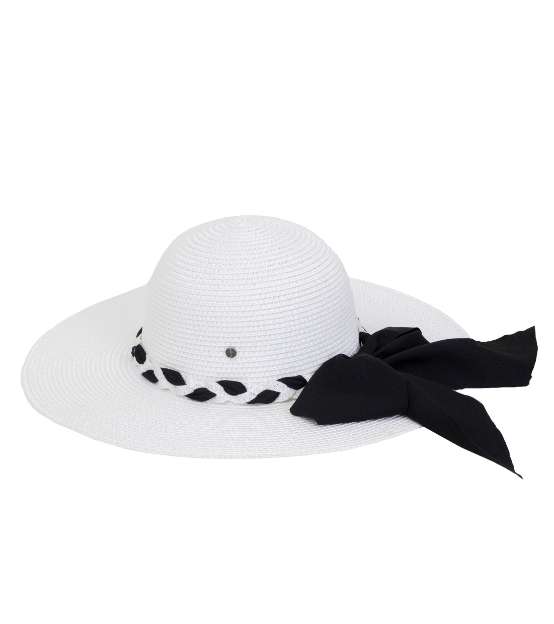 title:Jones New York Straw Hat 345S;color:WHITE