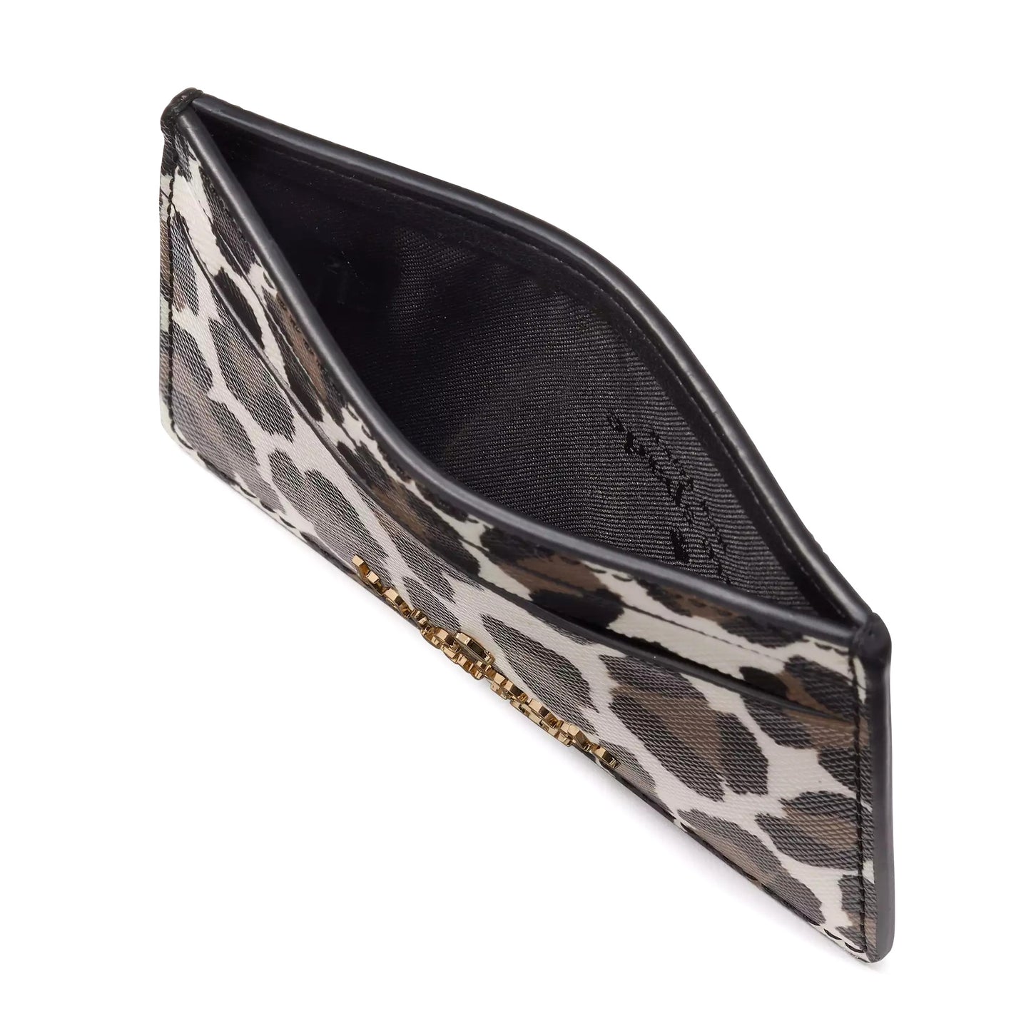 title:Kate Spade Women's Madison Spotted Leopard Small Slim Card Holder;color:Cream Multi