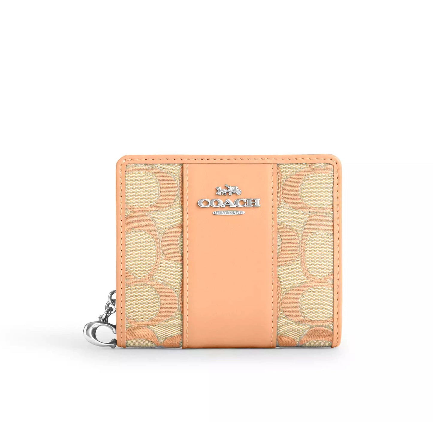 title:Coach Women's Snap Wallet In Signature Jacquard;color:Faded Blush