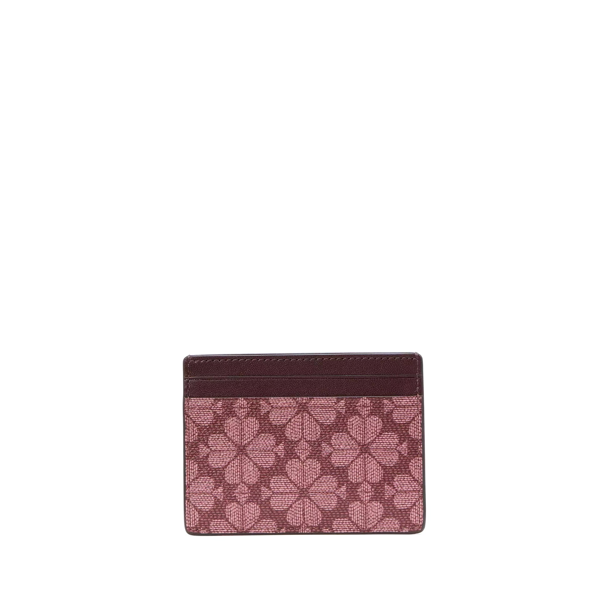 title:Kate Spade Women's Signature Spade Flower Small Slim Card Holder;color:Grenache Multi