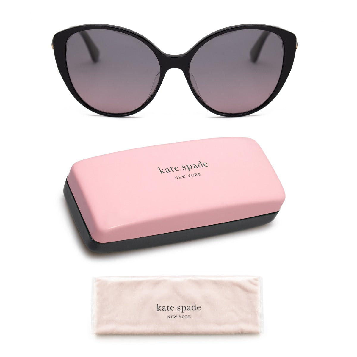 title:Kate Spade Cat Eye Sunglasses Everly F S 807 59;color:Black