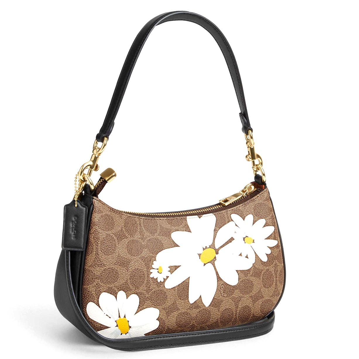 title:Coach Women's Teri Shoulder Bag In Signature Canvas With Floral Print;color:Tan Multi