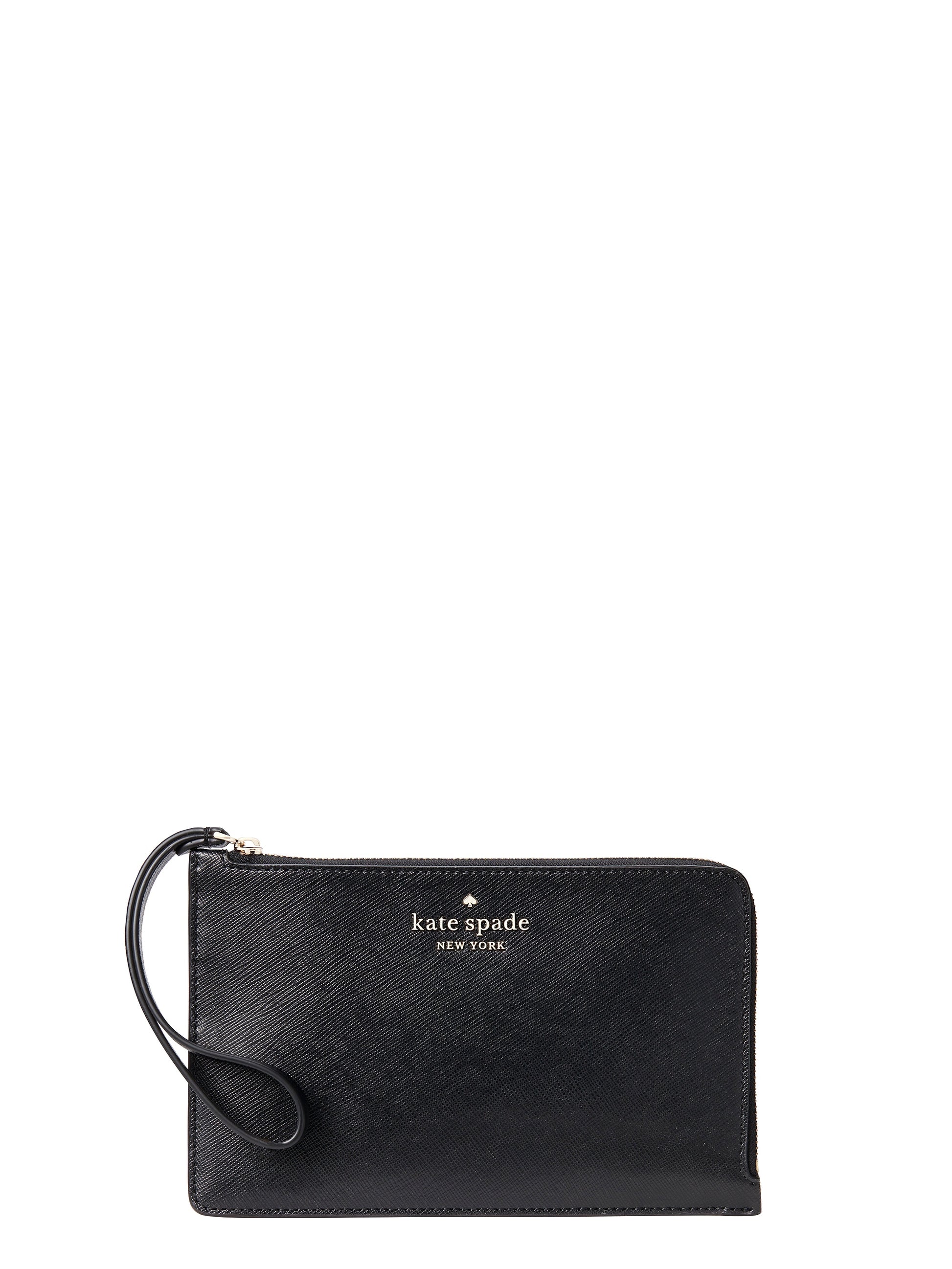 title:Kate Spade Women's Staci Medium L Zip Wristlet;color:Black