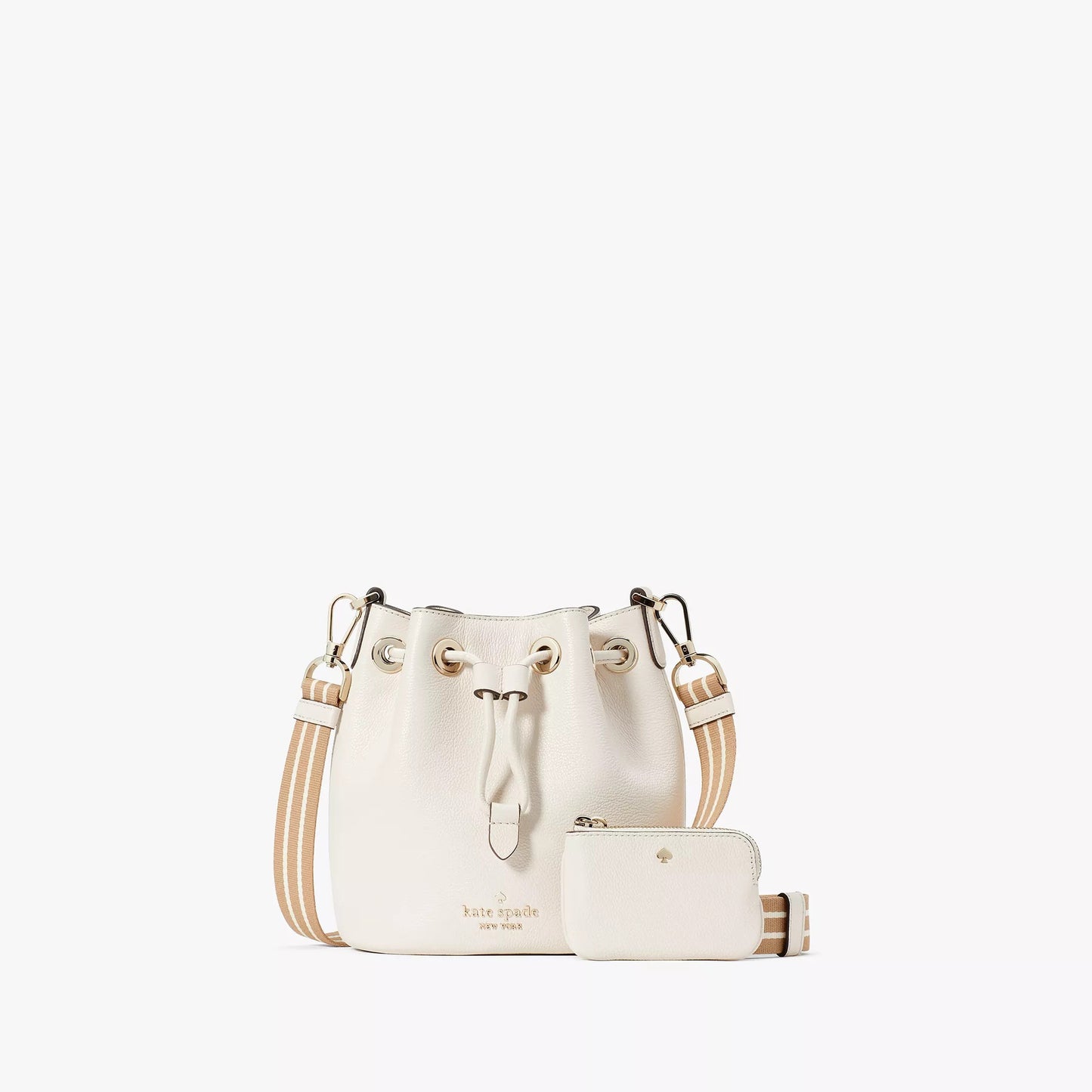 title:Kate Spade Women's Rosie Small Bucket Bag;color:Parchment Multi

