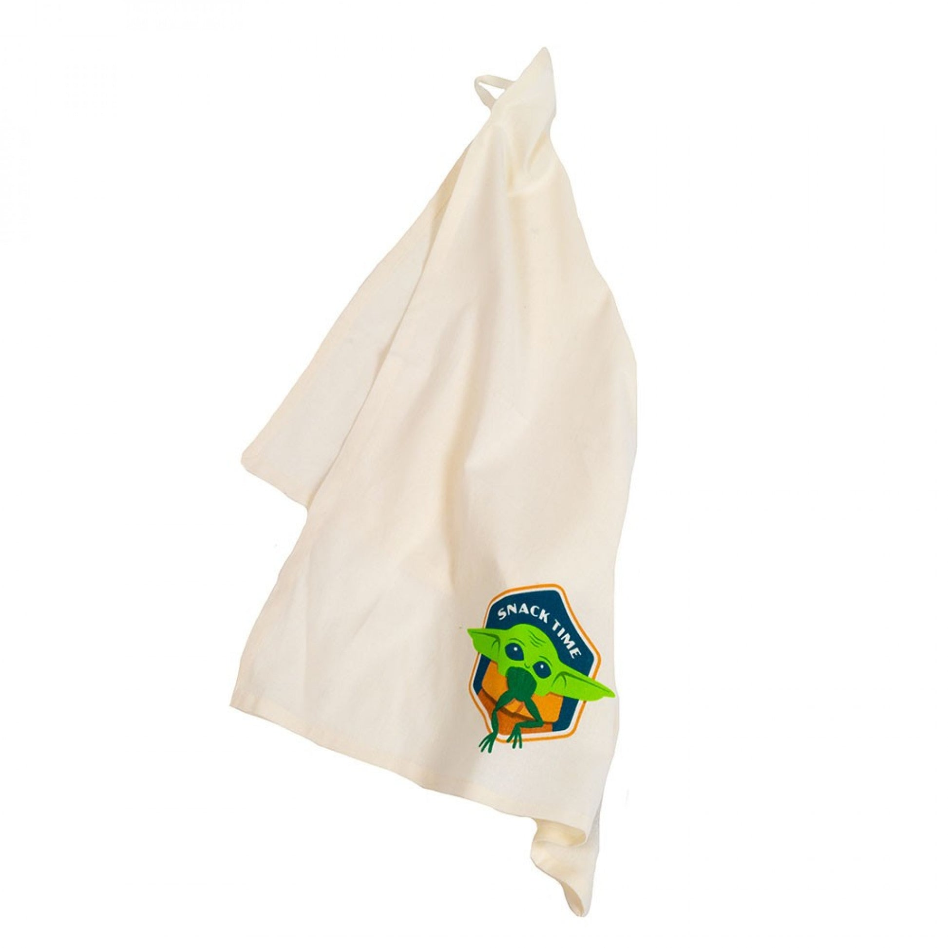 title:Star Wars The Mandalorian The Child Grogu Snack Time Tea Towel;color:White