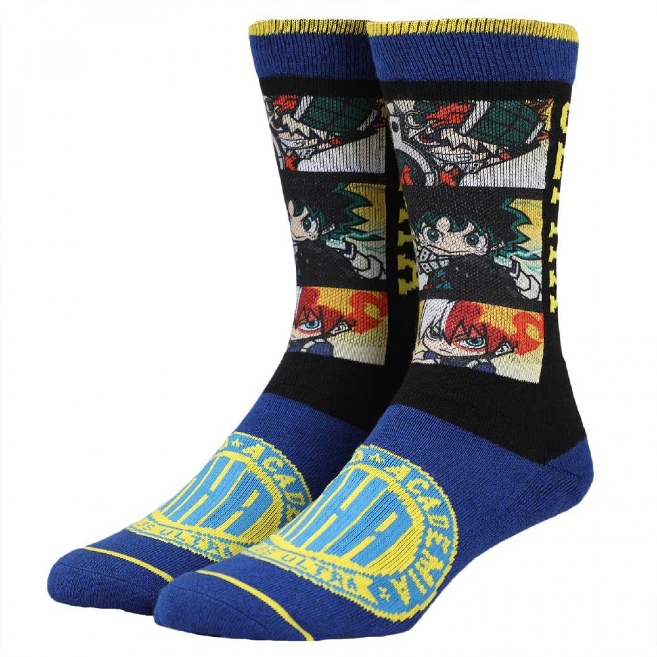 title:My Hero Academia Chibi Sublimated Crew Socks;color:Multi-Color