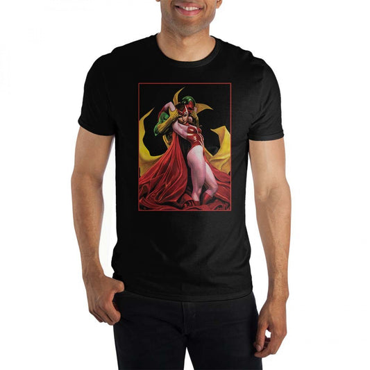 title:Marvel Vision & Wanda Classic Comic Art Image T-Shirt;color:Black