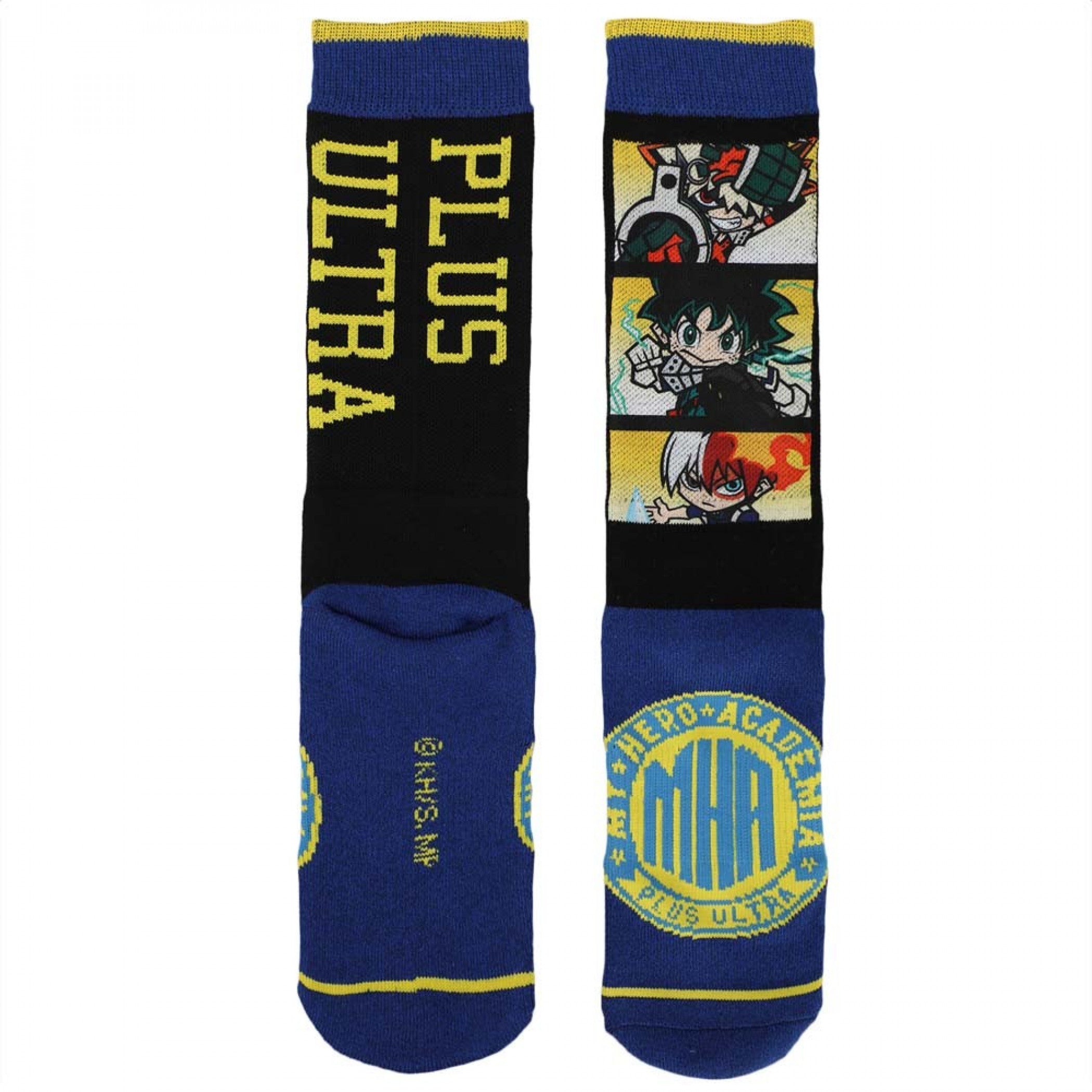 title:My Hero Academia Chibi Sublimated Crew Socks;color:Multi-Color