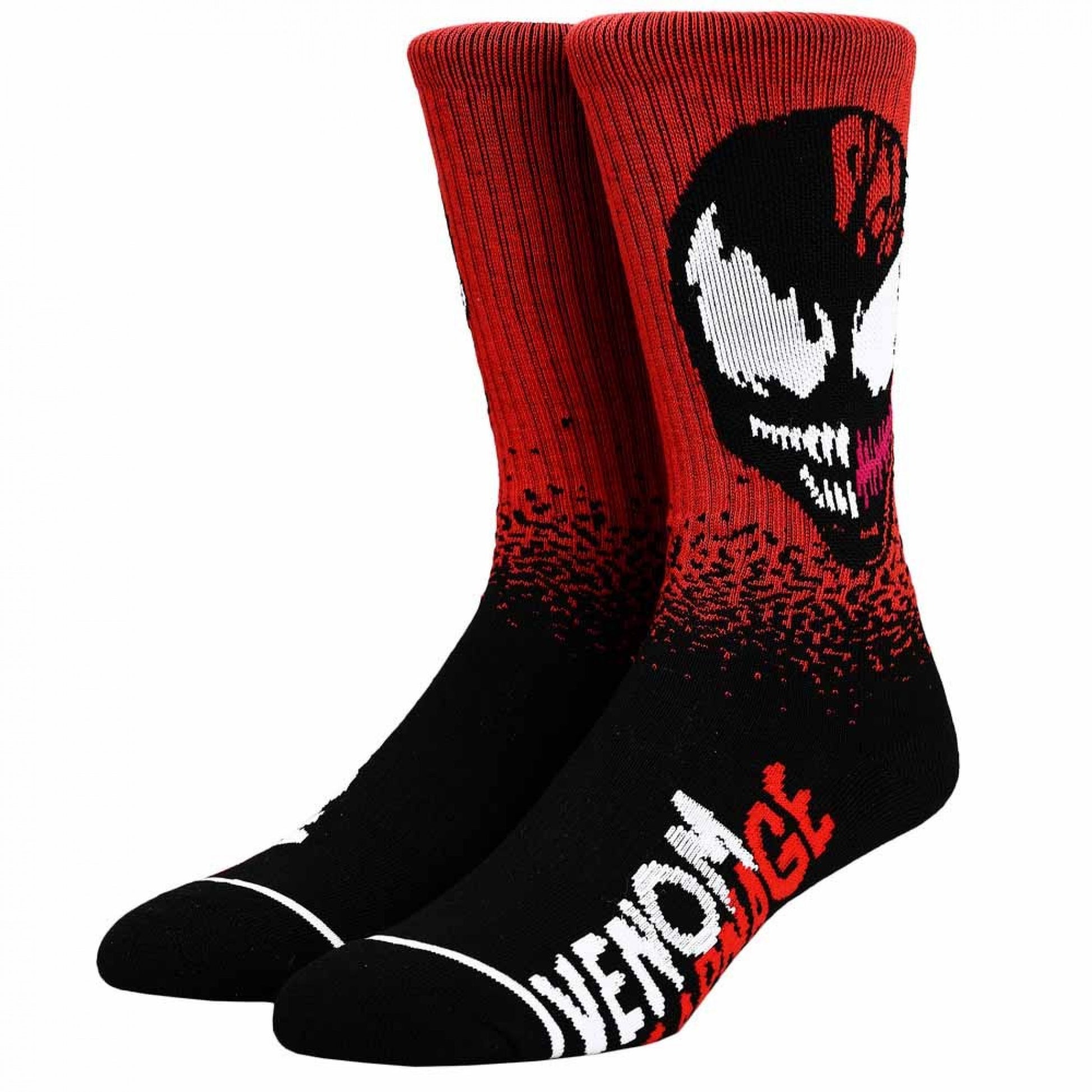 title:Venom And Carnage Face Split Crew Sock;color:Multi-Color