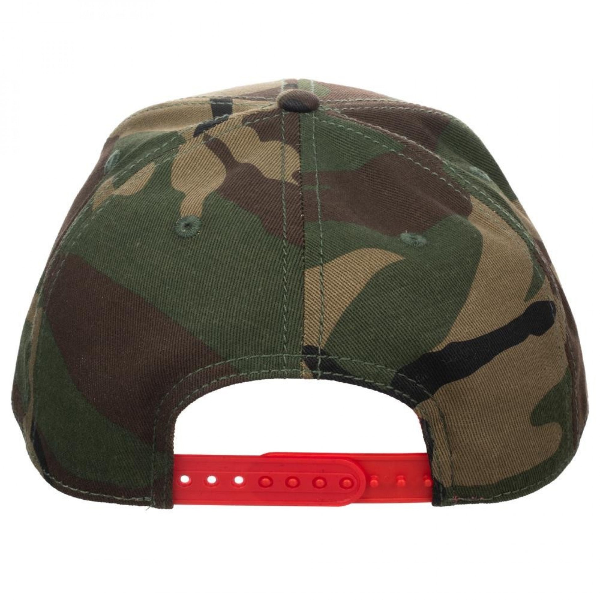 title:Captain America Camo Pre-Curved Bill Adjustable Snapback Hat;color:Green