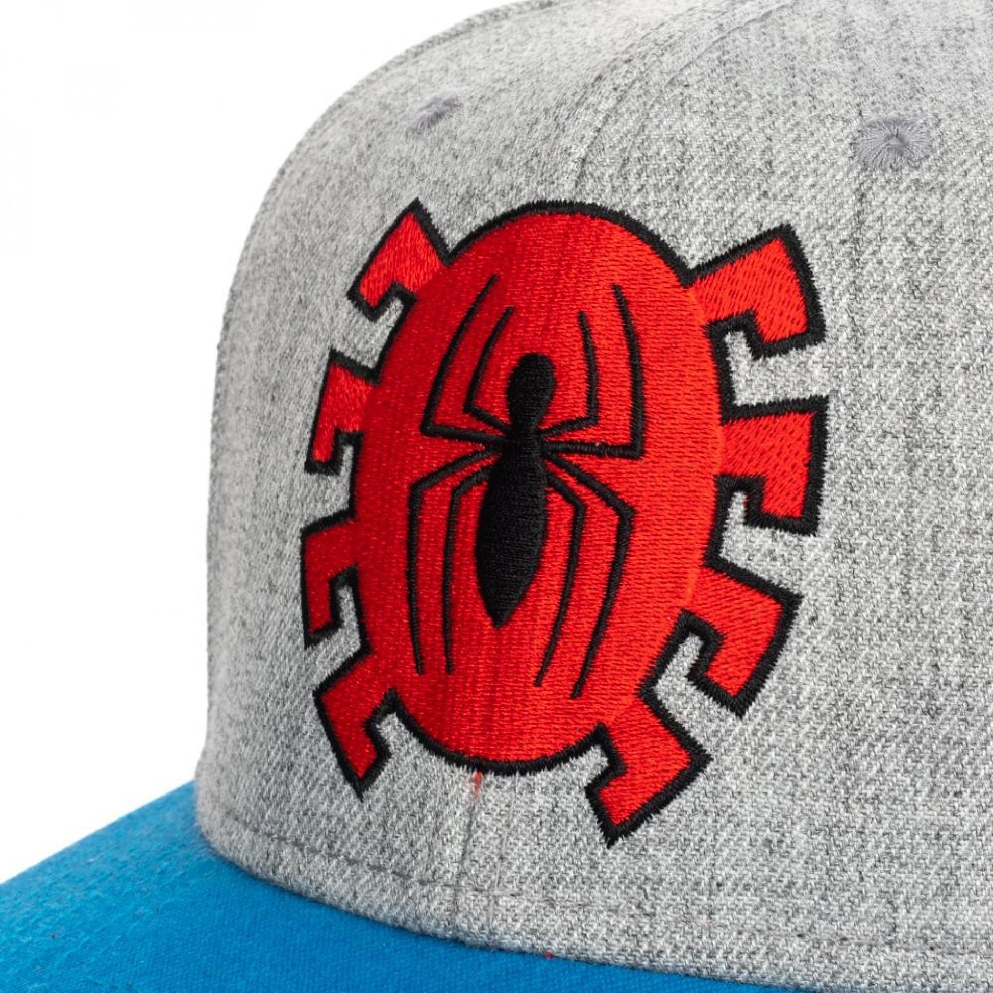 title:Spider-Man Pre-Curved Snapback Hat;color:Grey