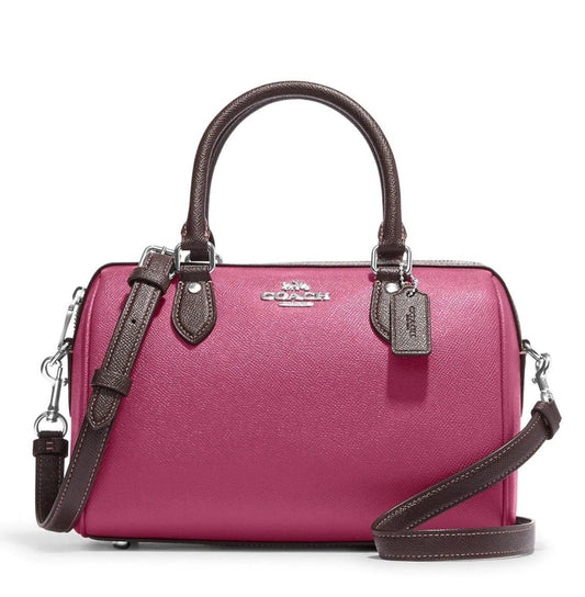 title:Coach Women's Rowan Satchel;color:Light Raspberry Multi