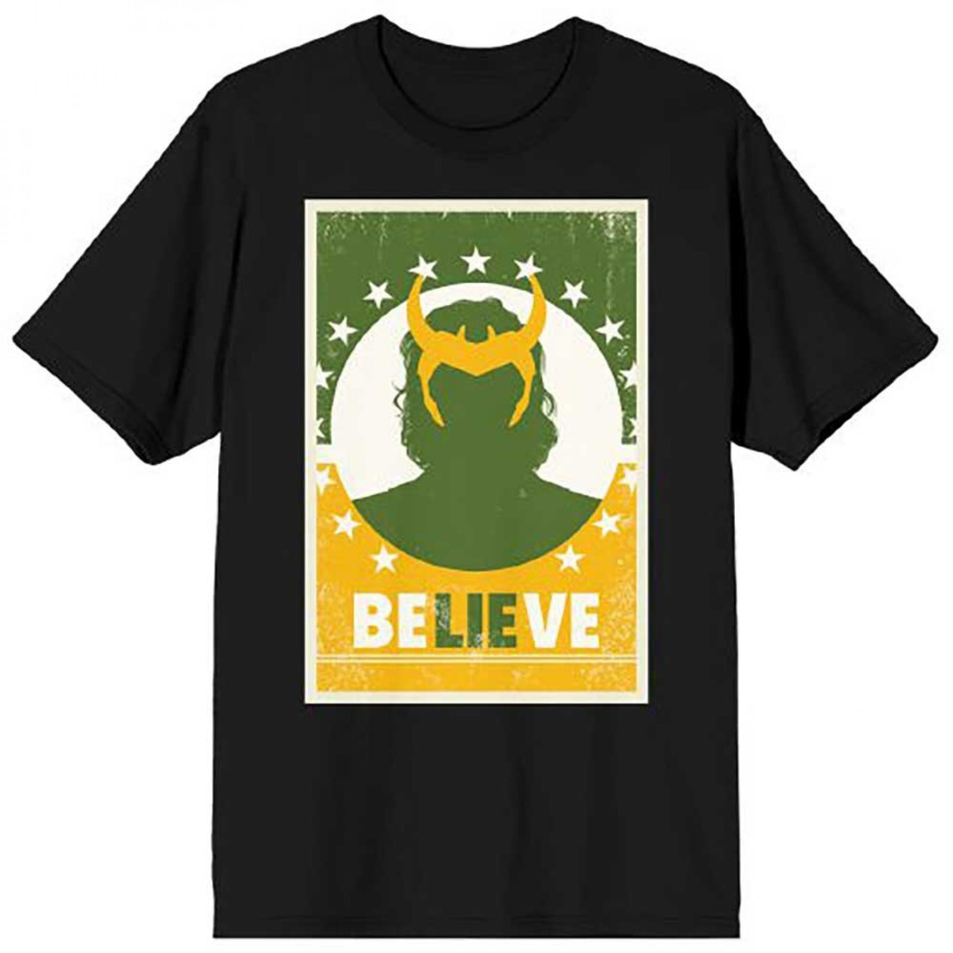 title:Marvel Studios Loki Series Believe "LIE" T-Shirt;color:Black