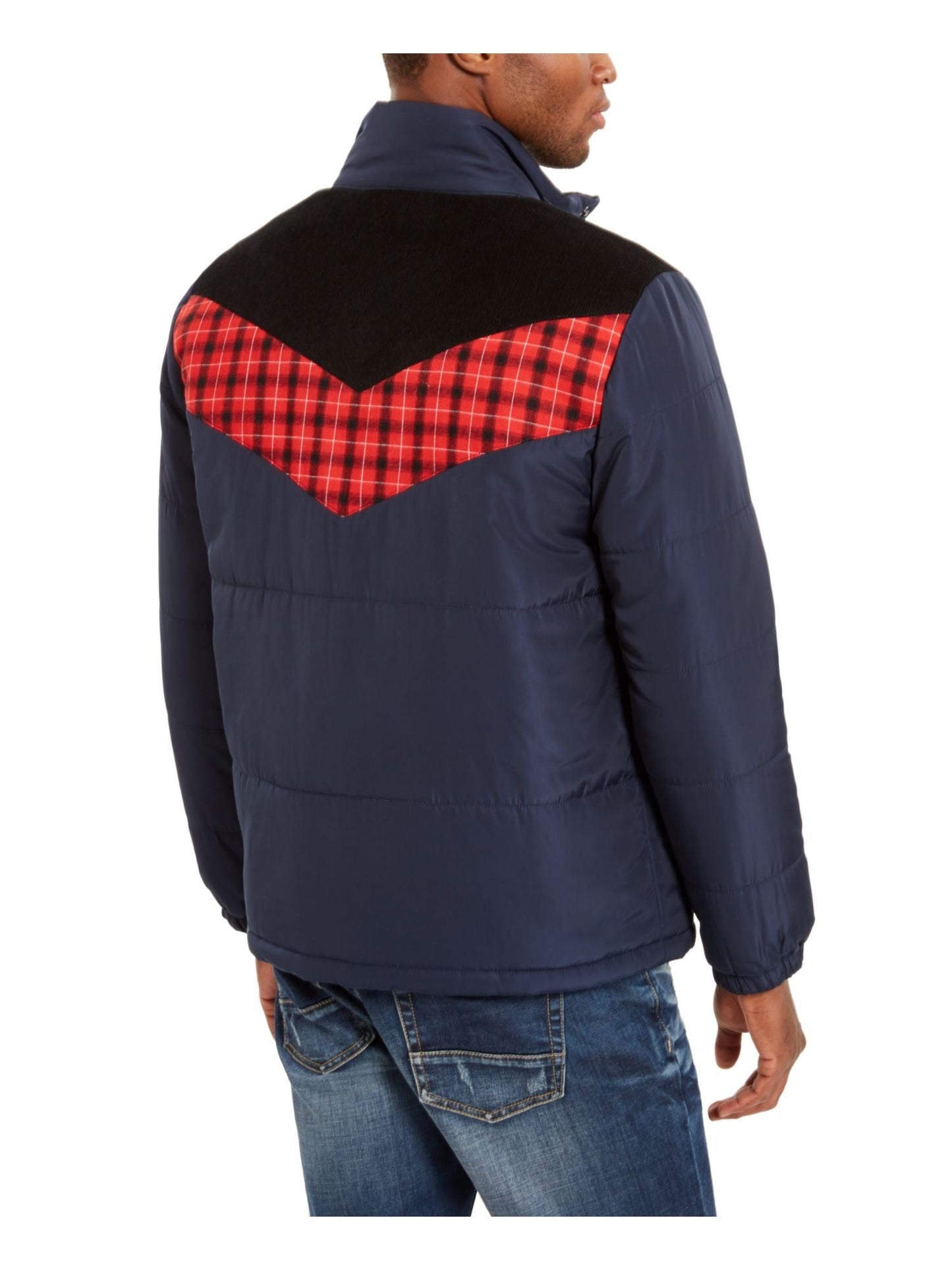 American Rag Men's Brady Colorblocked Puffer Jacket Blue