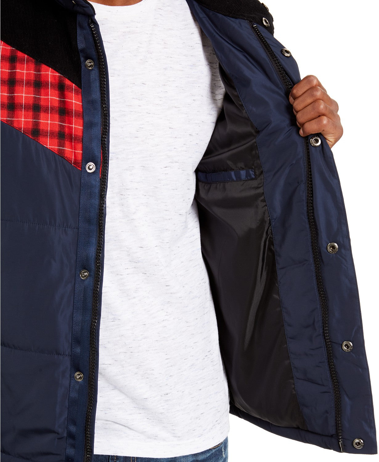 American Rag Men's Brady Colorblocked Puffer Jacket Blue