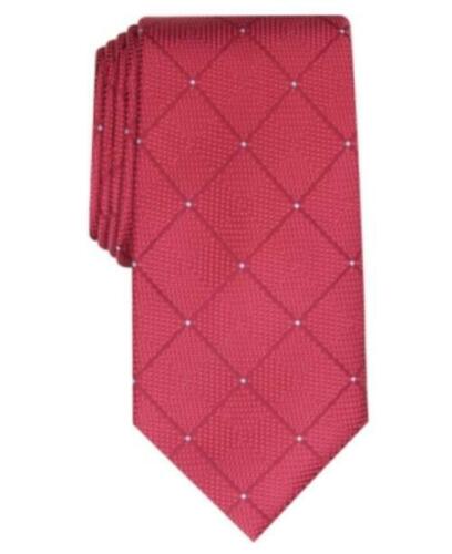 Perry Ellis Men's Burr Classic Geo Grid Tie Wine Size Regular