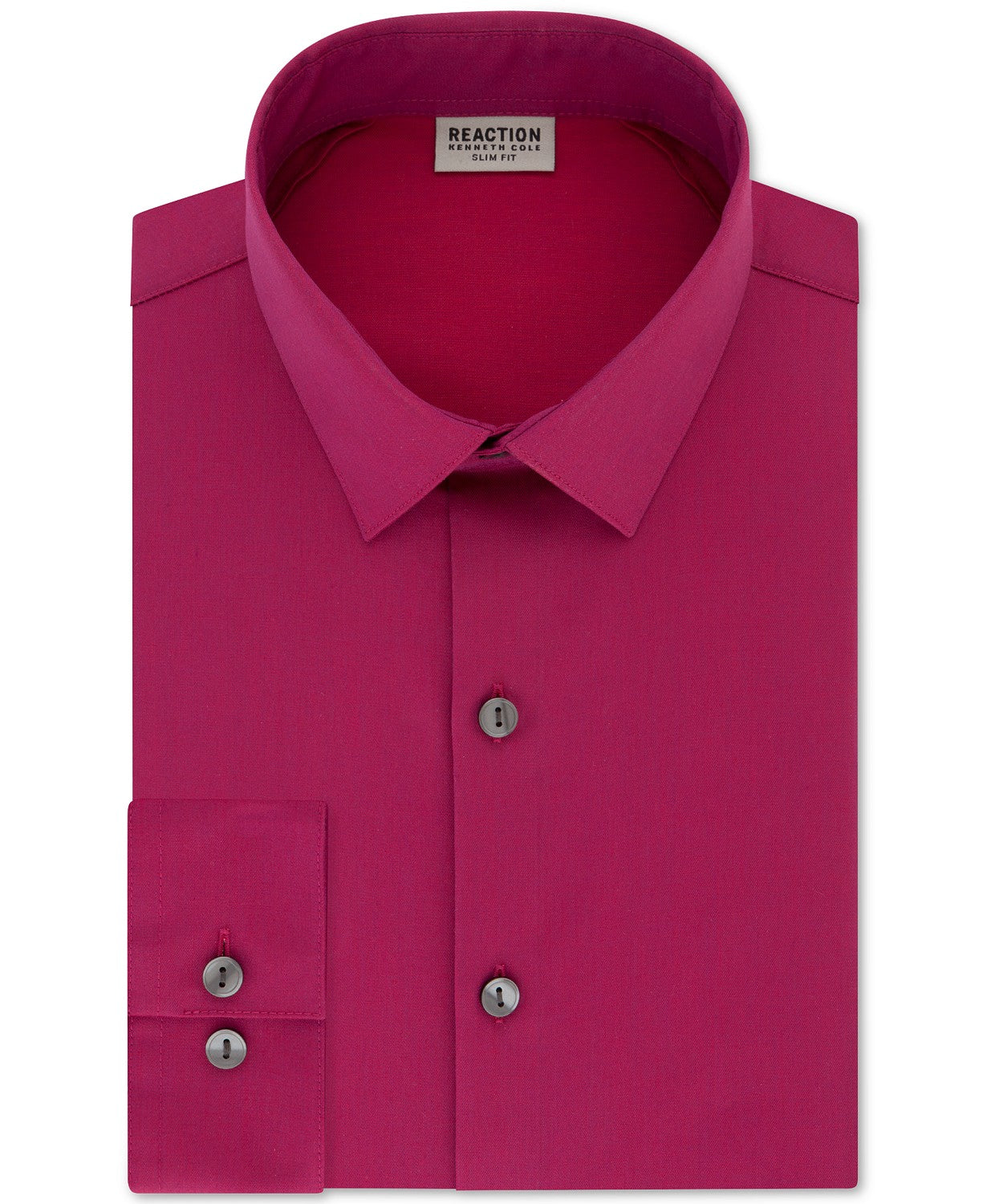 Kenneth Cole Reaction Men's Slim-Fit All Day Flex Solid Dress Shirt Pink Size 36-37