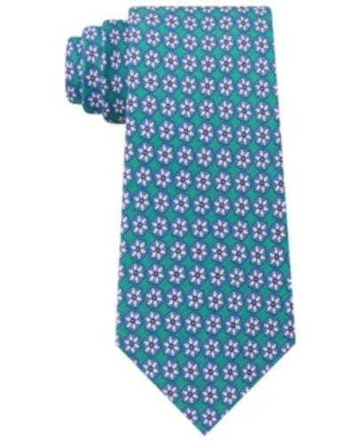Tommy Hilfiger Men's Classic Snowflake Neat Silk Twill Tie Green Size Regular