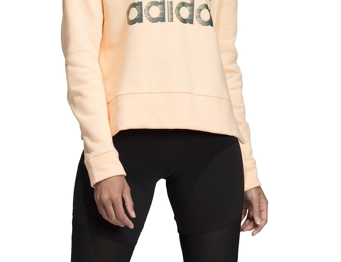 Adidas Women's Glam-Logo Sweatshirt Orange