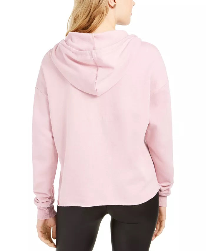 Rebellious One Juniors' Love To Be Lazy Hoodie Pink Size X-Small