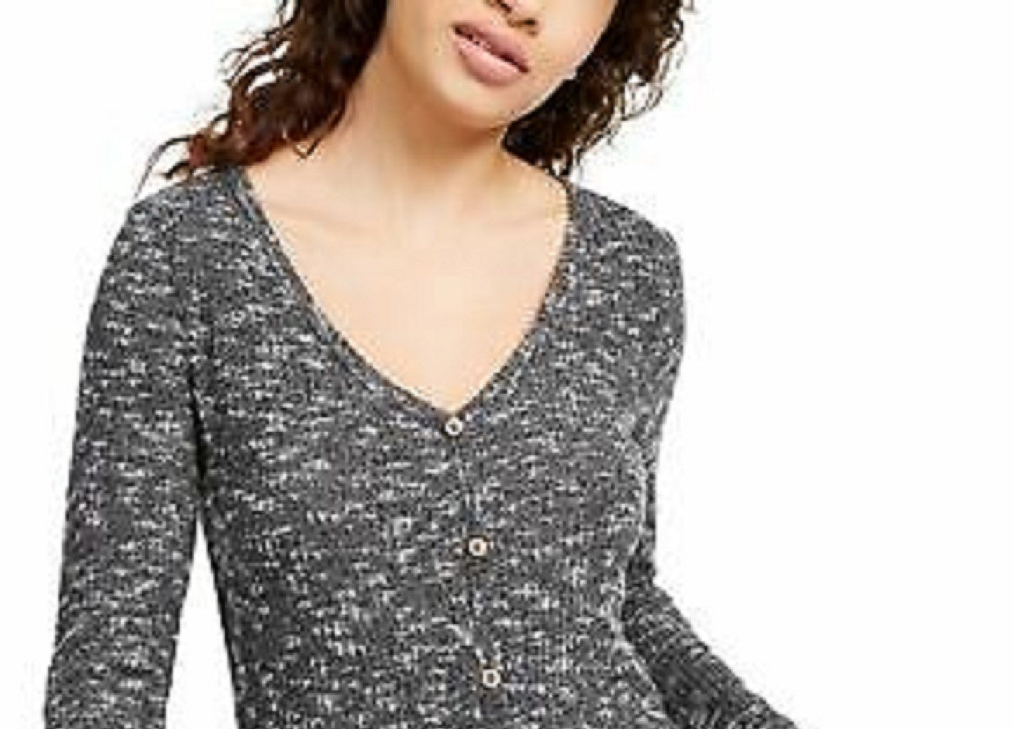 Crave Fame Juniors' Cozy Rib-Knit Top Brown Size X-Small