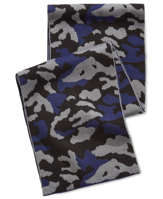 Steve Madden Men's Camo Scarf Blue One Size