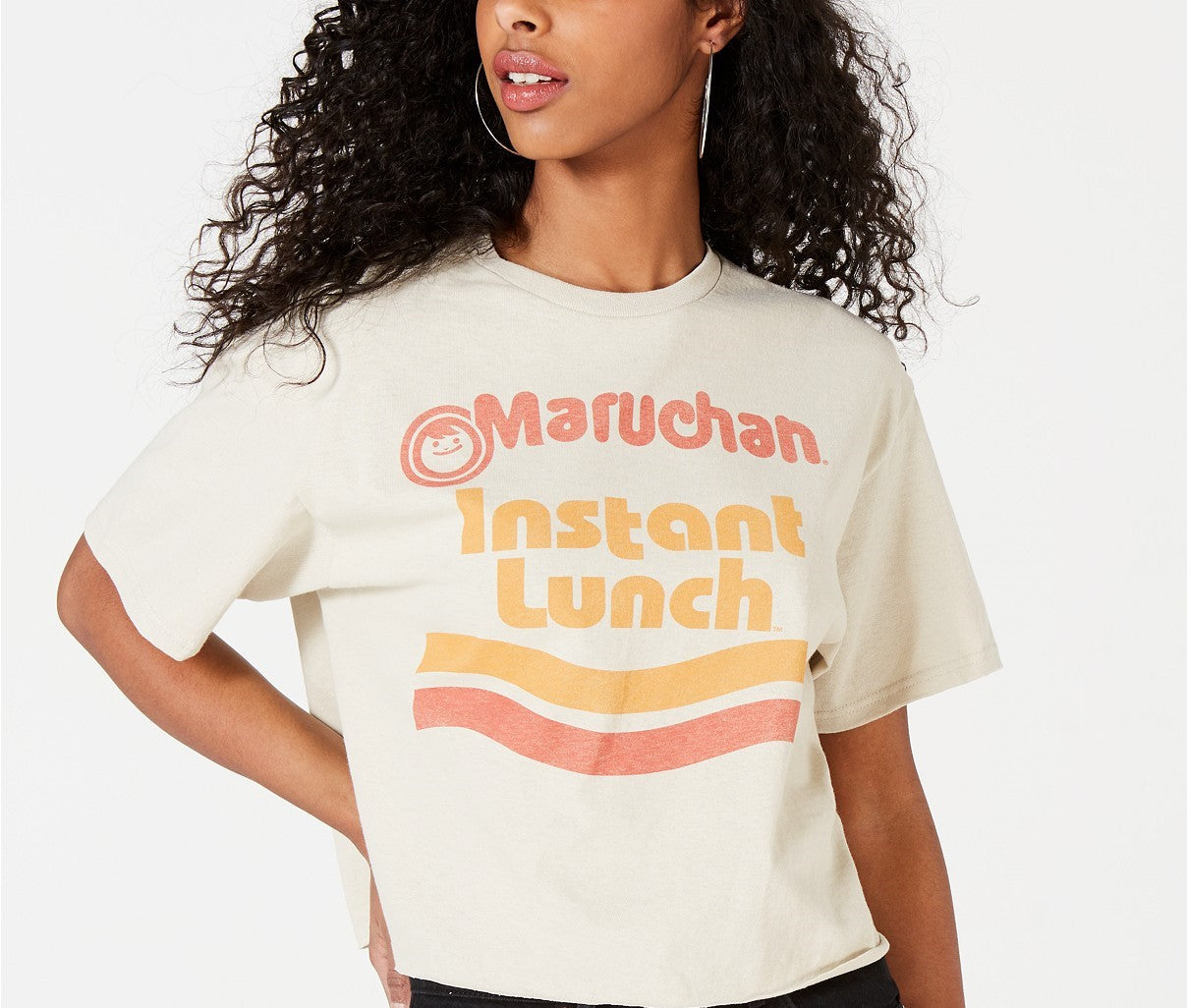 Mighty Women's Fine Juniors' Cotton Instant Lunch T-Shirt White Size Extra Large