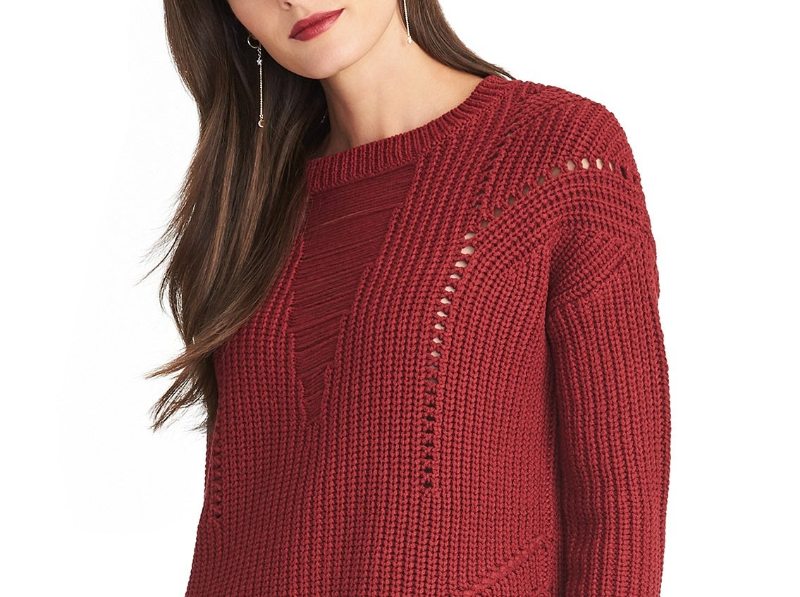 Rachel Rachel Roy Women's Textured Sweater Red Size Extra Large