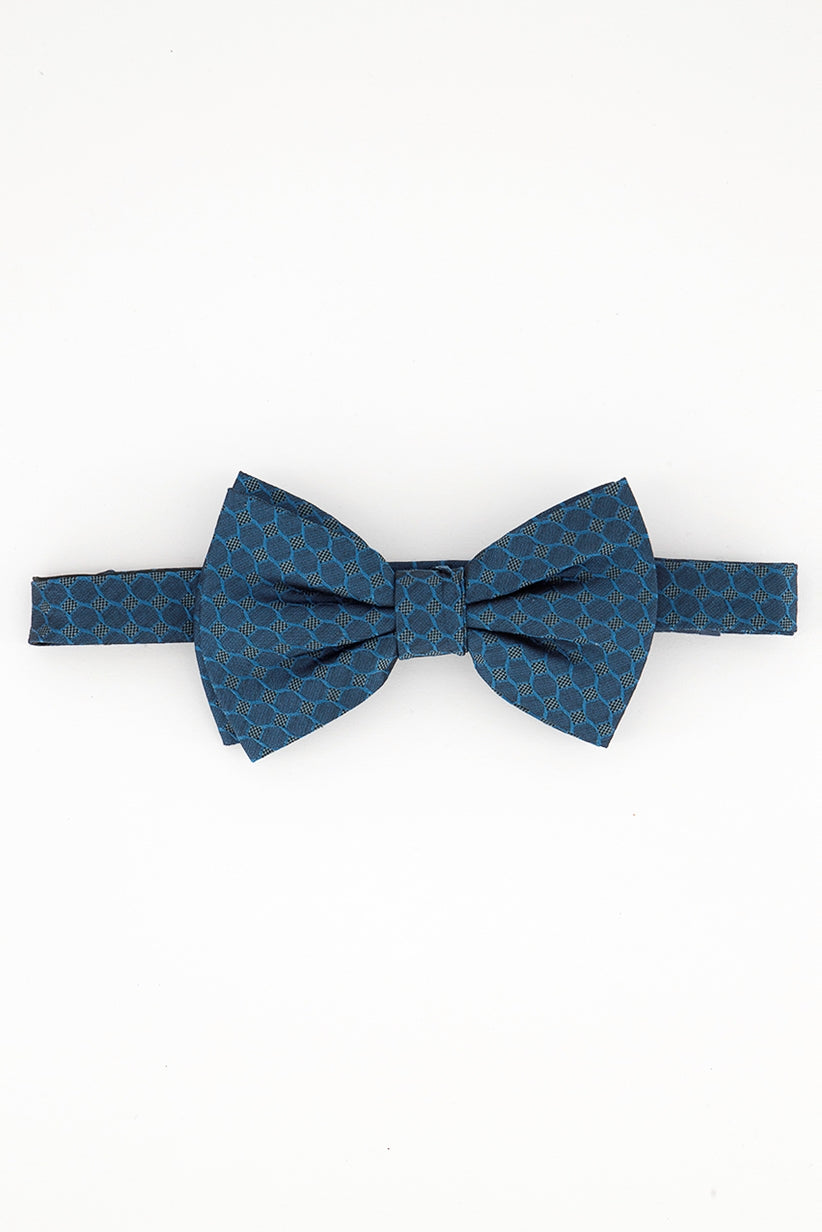 Ryan Seacrest Distinction Men's Geometric Silk Bow Tie Blue Size Regular