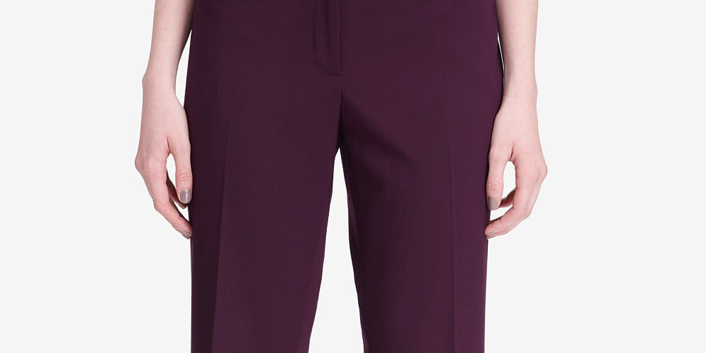 Calvin Klein Women's Modern Fit Trousers Purple Size 8