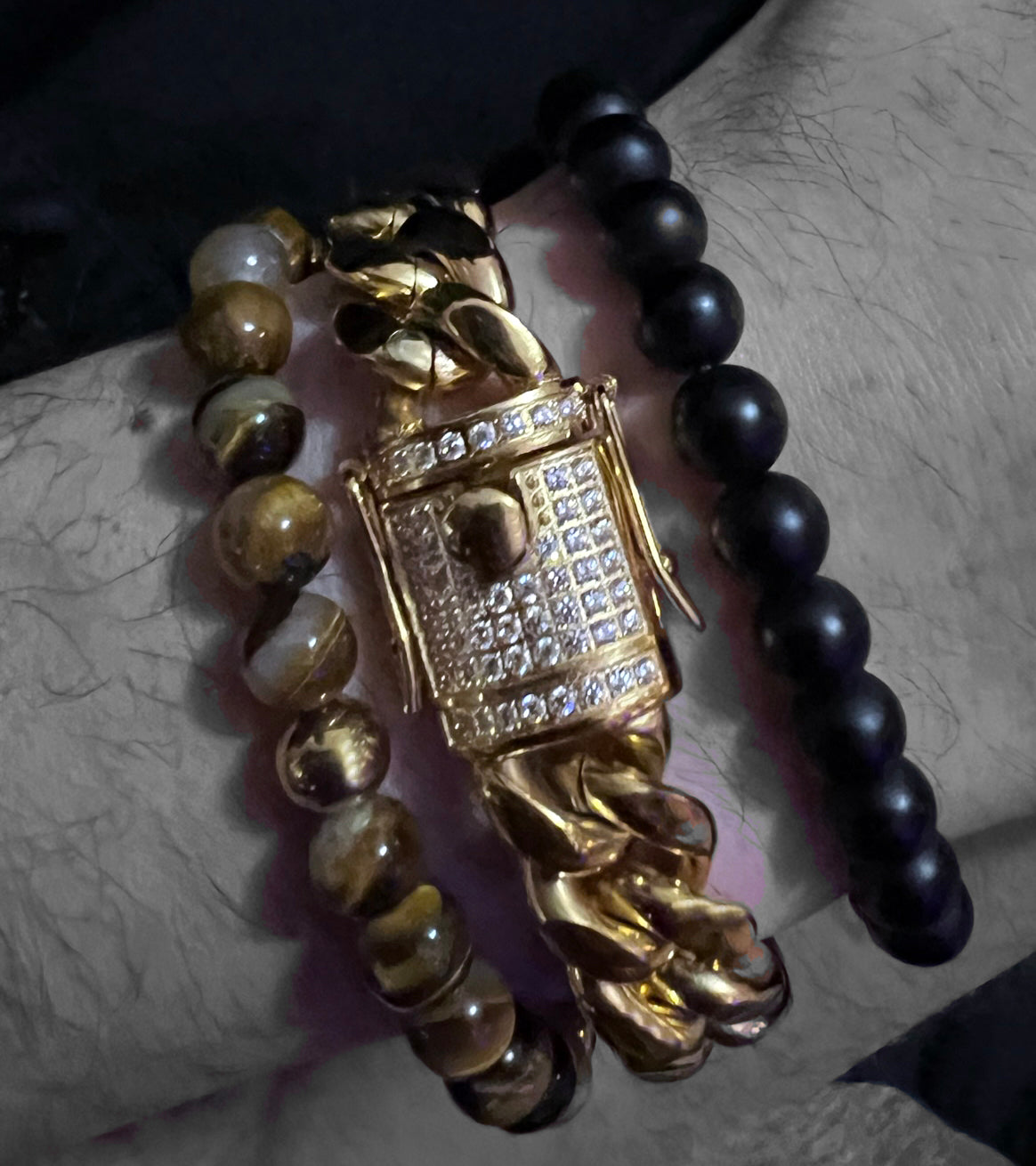 Miami Cuban Link Luxe Iced Out Lock Bracelet