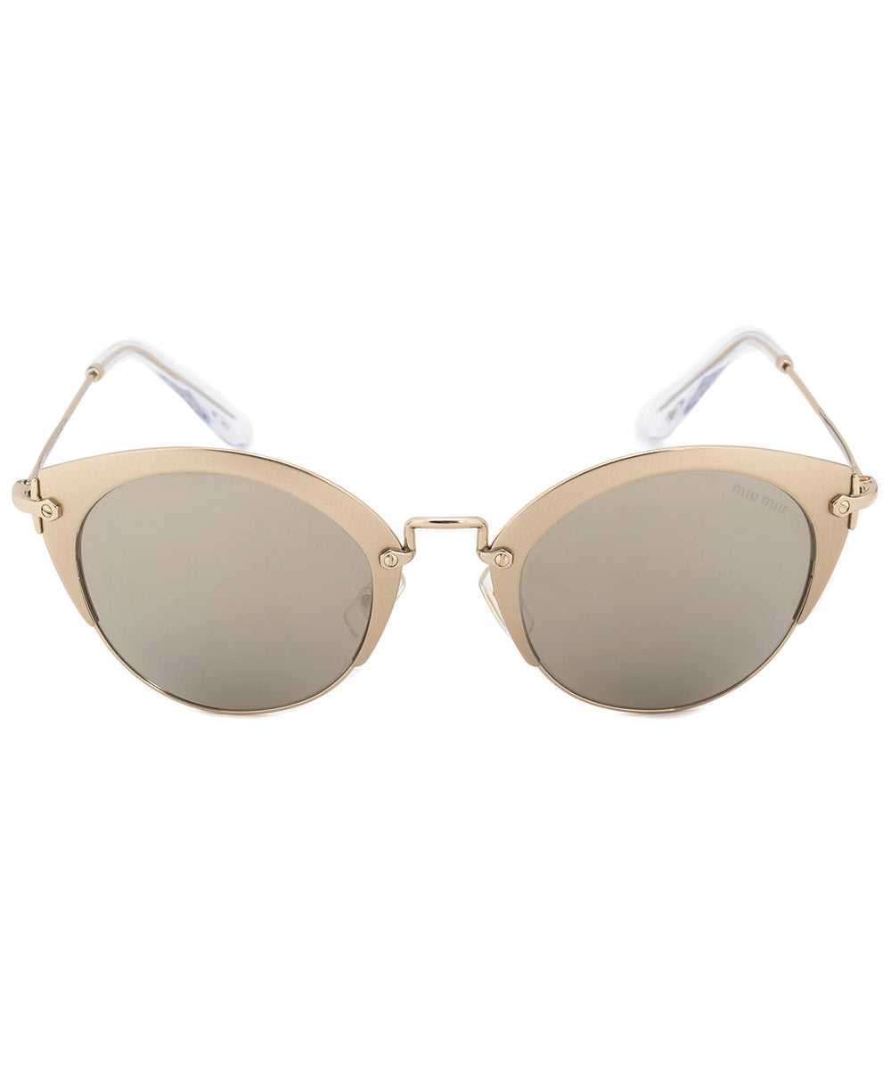 title:Miu Miu Cat Eye Sunglasses MU53RS VAF1C0 52;color:Gold