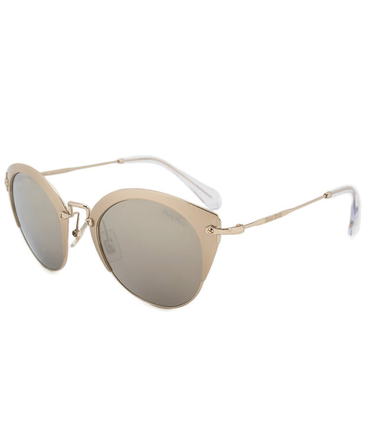 title:Miu Miu Cat Eye Sunglasses MU53RS VAF1C0 52;color:Gold