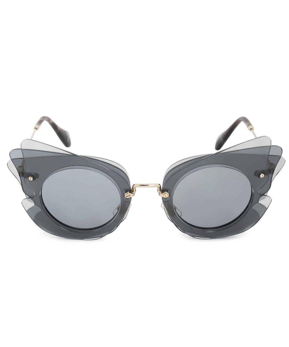 title:Miu Miu Butterfly Sunglasses SMU02SS VA43C2 63;color:Brown