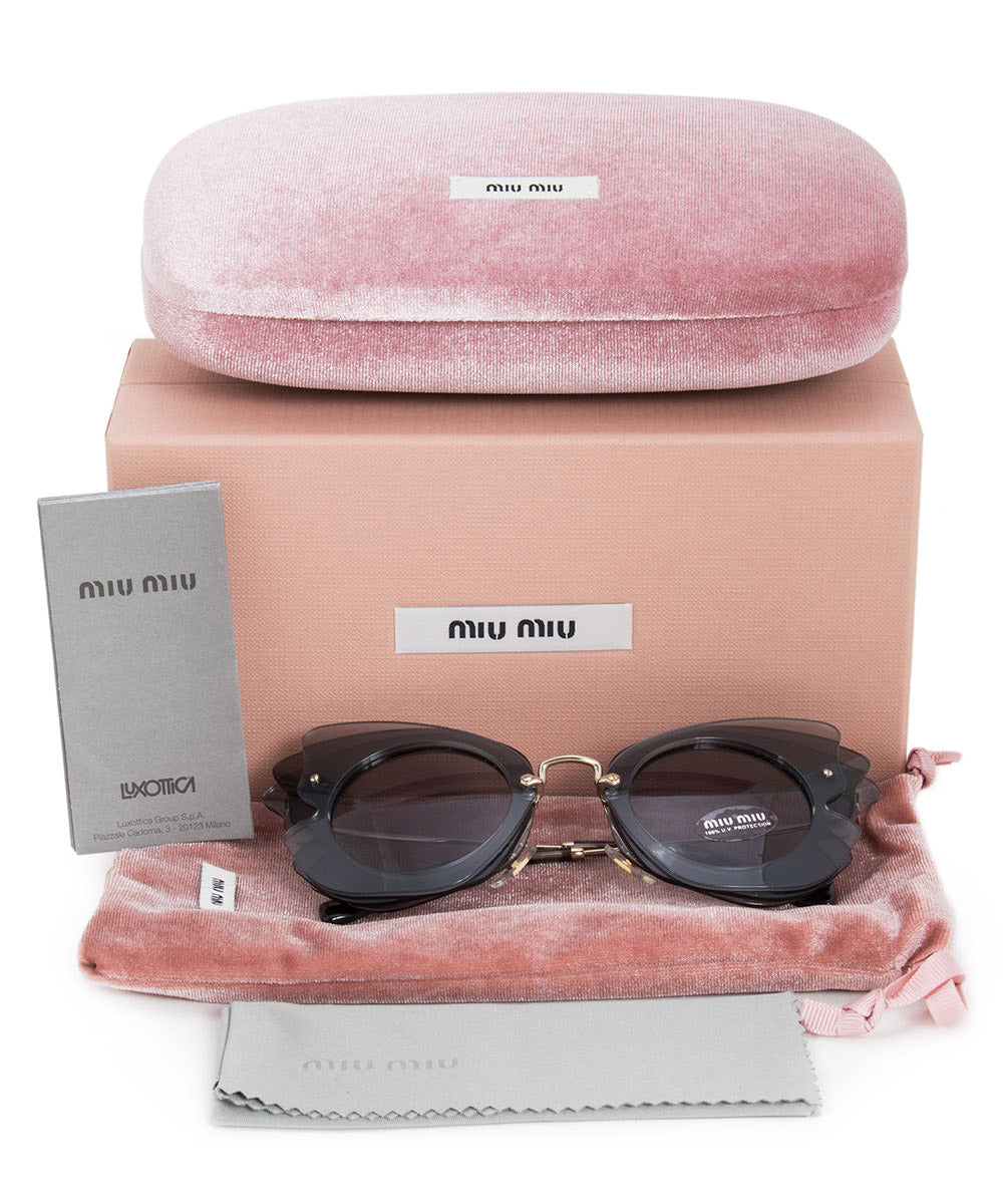 title:Miu Miu Butterfly Sunglasses SMU02SS VA43C2 63;color:Brown